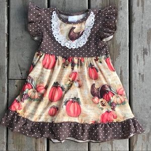 Brown Polka Dot Pumpkin Dress